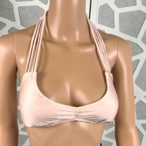 Rachel Roy Light Pink Bikini Top Strappy Removable Padding
